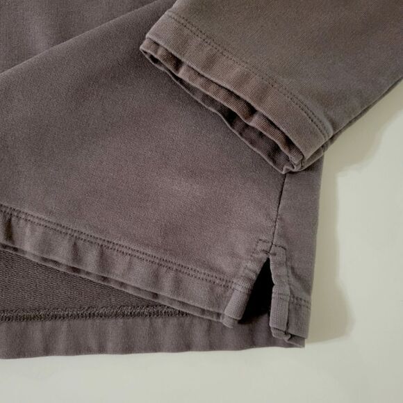 J.Jill Brown V-neck Long Sleeve Hooded Pullover Top - Picture 8 of 12